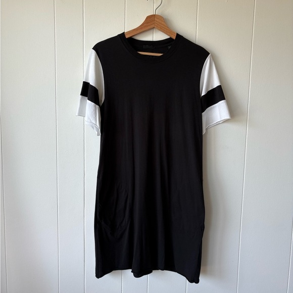 ATM Anthony Thomas Melillo Jersey Striped Sleeve Mini Dress | Size Small - Picture 2 of 11